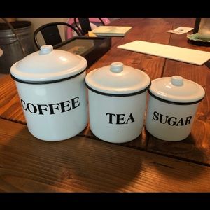 Coffee sugar and tea canisters